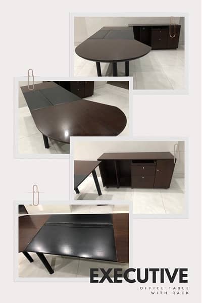 Office Executive Table with Side Rack,office Furniture,Wooden Table 0