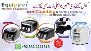 note cash currency counting machine with fake note detection