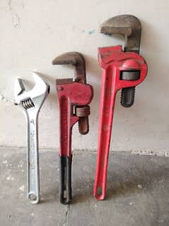 Tools. pipe wrench