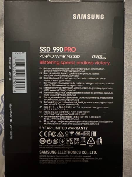 Samsung 990 Pro Nvme M2 SSD 0