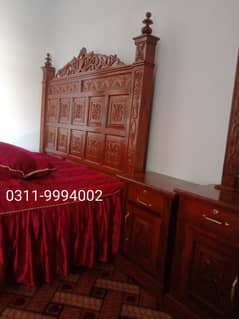 King bed with one side tables and dressing table