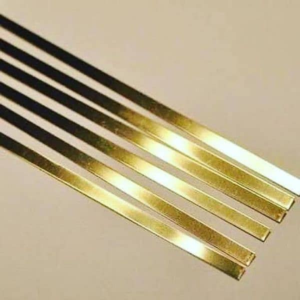 golden Patti U channel brass strip 0