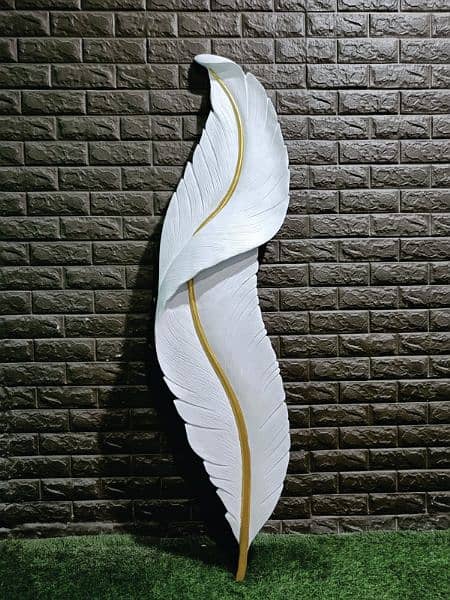 wall lamp feather design | fiber Feather Lamp 1