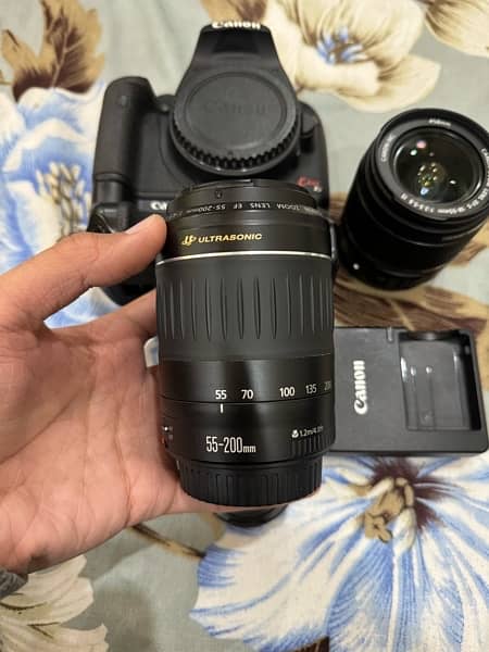 Canon 500D Japanese with Kit lens and 50-200mm 8