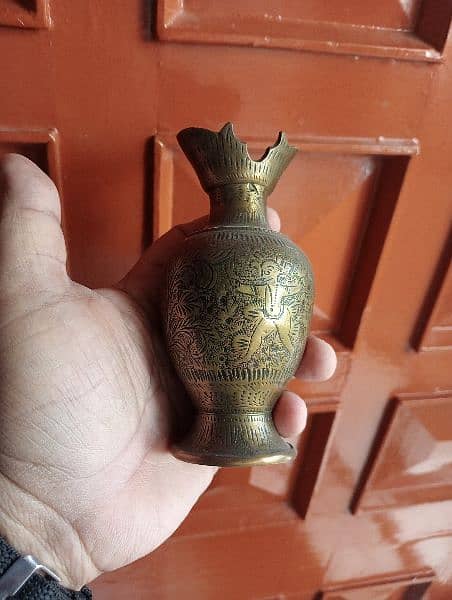 antique Persian handcrafted brass pitcher What's app 03188545977 0