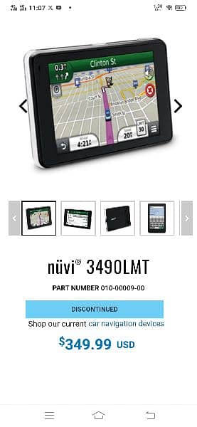 Garmin Nuvi 3490 LMT GPS navigation device 3