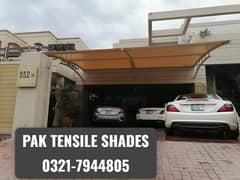 Fiber shades / car parking shades / tensile shades / / porch sheds