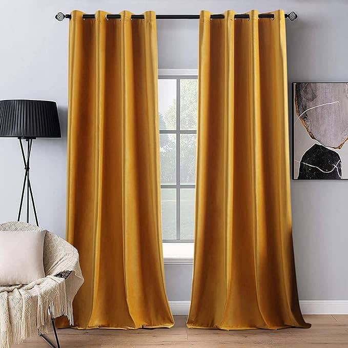 Luxur Pure Velvet Curtains 120 L * 60 W (2 Pair) 1