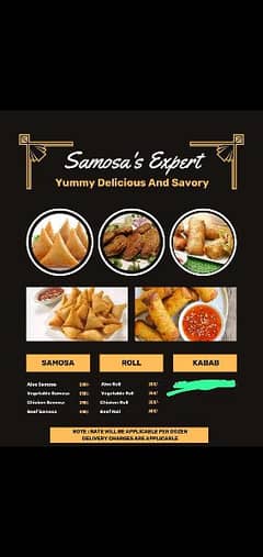 fresh samosa spring rolls Kofta kabab & more