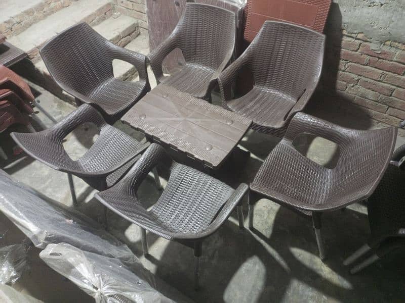 Plastic Chair | Chair Set | Plastic Chairs and Table Set |033210/40208 9
