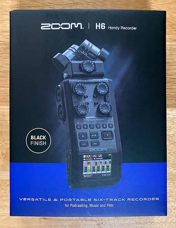 Zoom H6 All Black 6-Input / 6-Track Portable Handy Recorder 0