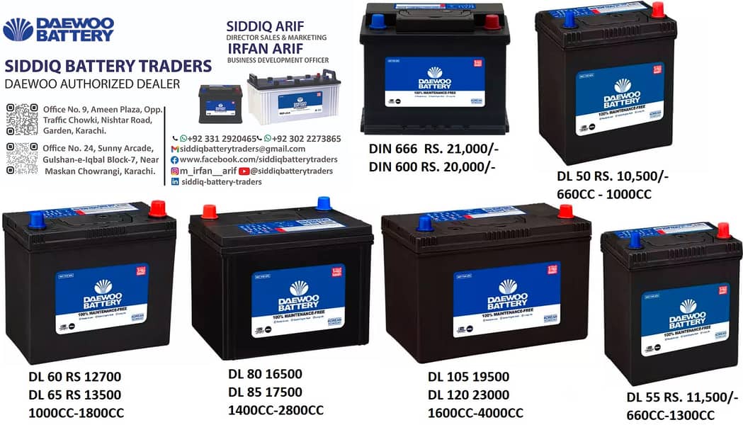 Daewoo Solar UPS CAR batteries 10