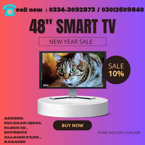 HOT SALE LED TV 48 INCH SMART 4K UHD ANDROID 0