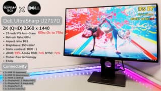 Dell UltraSharp U2717D 27inch 2k 60hz IPS Borderless Gaming Monitor 0
