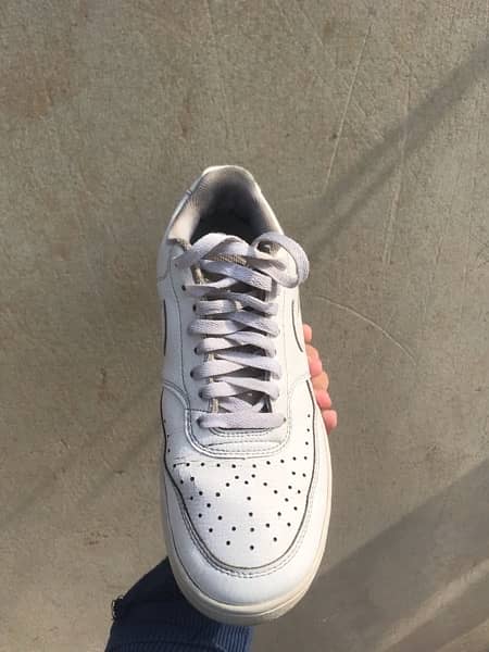 Nike court vision low All white 4