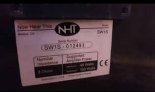 NHT Subwoofer Speaker 100 watts