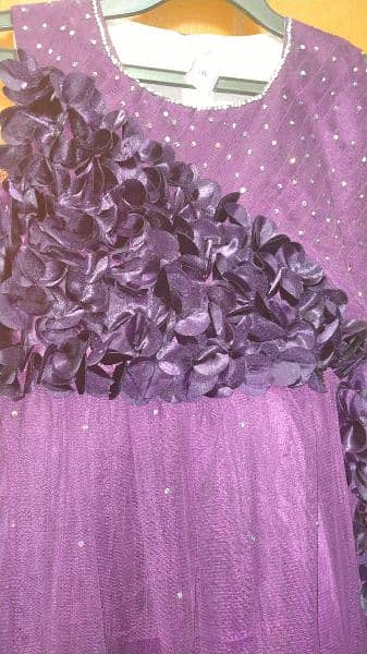 9 to 10 years baby long frock in purple. 2