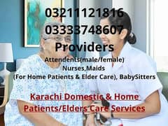 Karachi Trusted & Verified Home Patients/Elders Care & Domestic Staff.