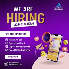 We Are Hiring Marketing  Team