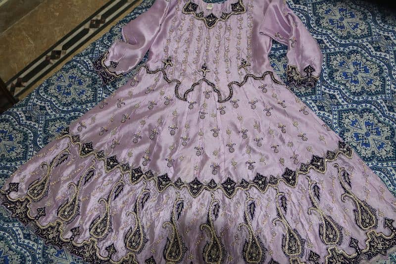 Katan Silk Embroided Frock 4