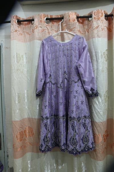 Katan Silk Embroided Frock 6