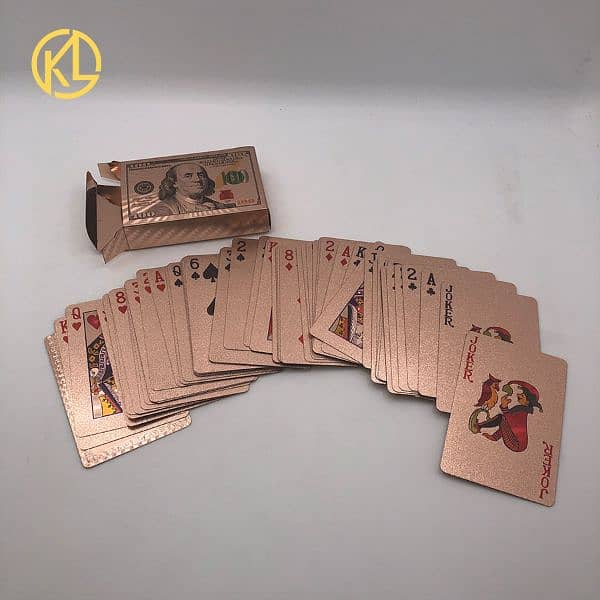 Gold/ Rose Gold Foil Playing Cards PVC 4
