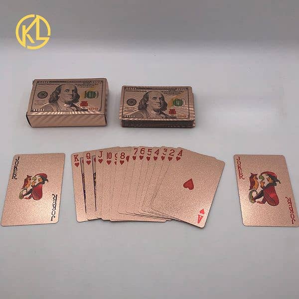 Gold/ Rose Gold Foil Playing Cards PVC 5