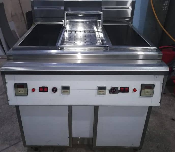 Commercial deep fryer single tank 16L oil cap & China pizza oven's 19