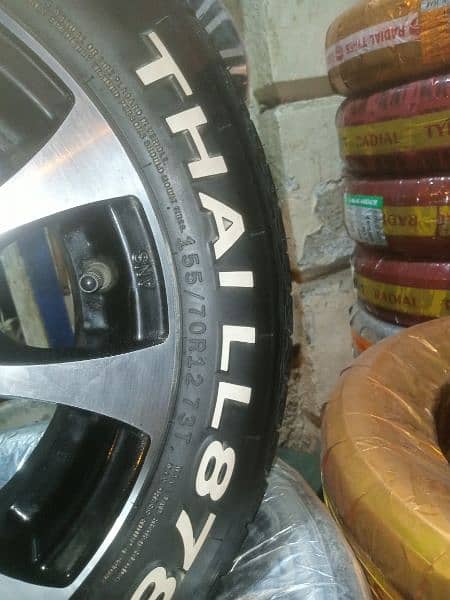 BRAND NEW TYRES WITH RIMS FOR ALTO VXR AND SUZUKI EVERY 3