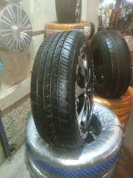 BRAND NEW TYRES WITH RIMS FOR ALTO VXR AND SUZUKI EVERY 4
