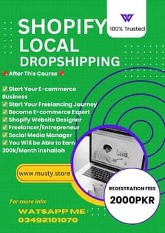 Start Shopify local dropshipping Only (RS:2000)