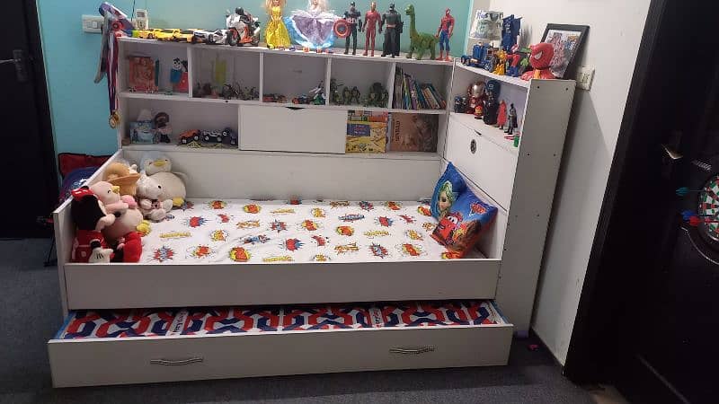 kids bed with sliding bed 1