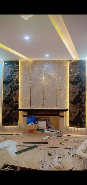 Media wall - fancy wall - feature wall - wpc wall panels 9