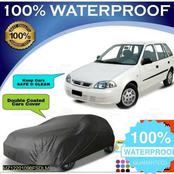 waterproof car top cover for cultus, mehran, fx and santro 1