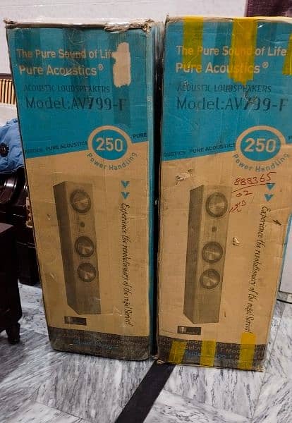 PURE ACOUSTICS AV-799F Tower Speakers Home Theater (JBL Yamaha DENON) 4