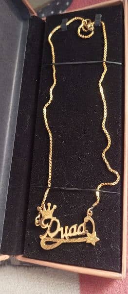 Duaa named chain with box /necklace/chain/jewellery 4