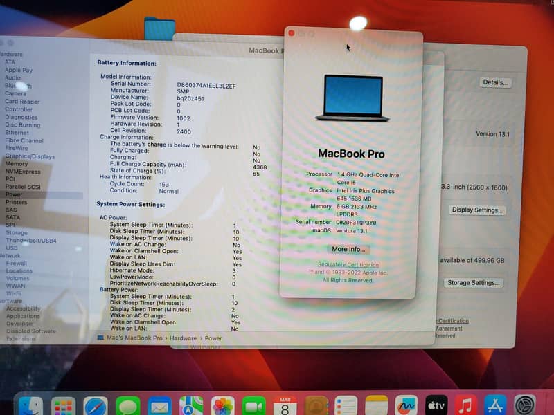 CTO Macbook Pro 2020 13" 8gb ram 512gb ssd 2