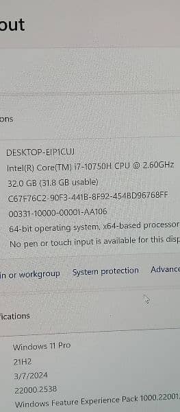 Dell G7 i7 10 generation 32gb rim 512ssd 8gb 2070 Nvidia 5