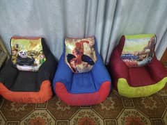 3 kids bag beans/sofa in premium condition for sale