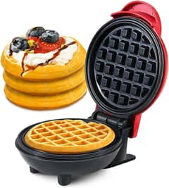 Electric Mini Waffle Maker Machine Round Non-stick Coating Grill