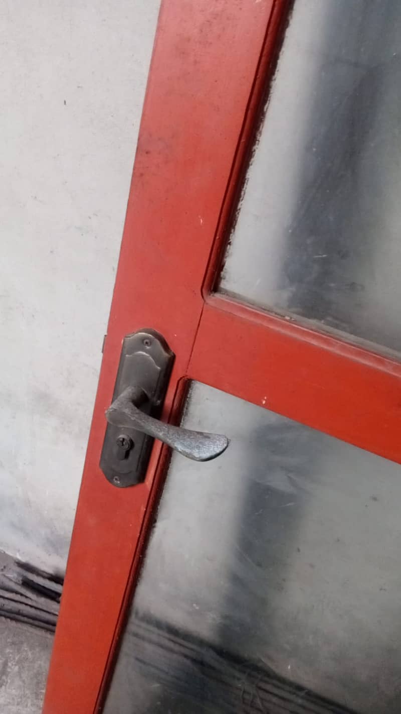 Single Wood Door with Hand lock 2