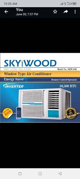 SKYIWOOD WINDOW AC ENERGY SAVER DC INVERTER PONA TONE IMPORTED 1