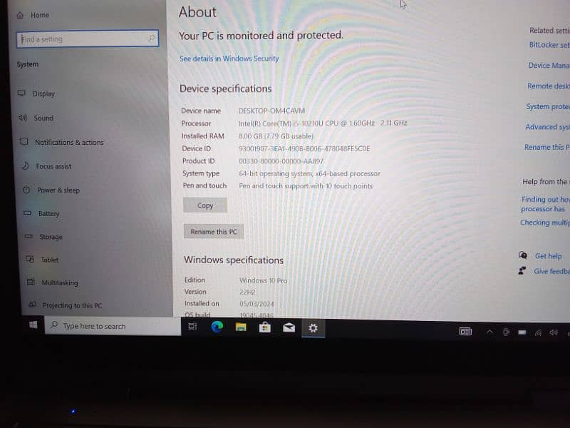 Samsung x360 touch Core i5 10th gen 10/10 13