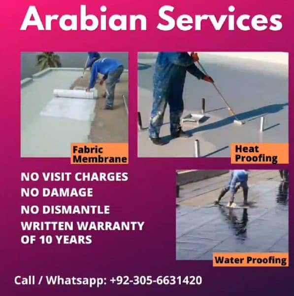 leakage seepage waterproofing heatproofing washroom roof tank SERVICE 1