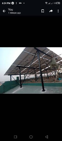 Elevated solar structure Customized Guarder Work 12Rs watt 0