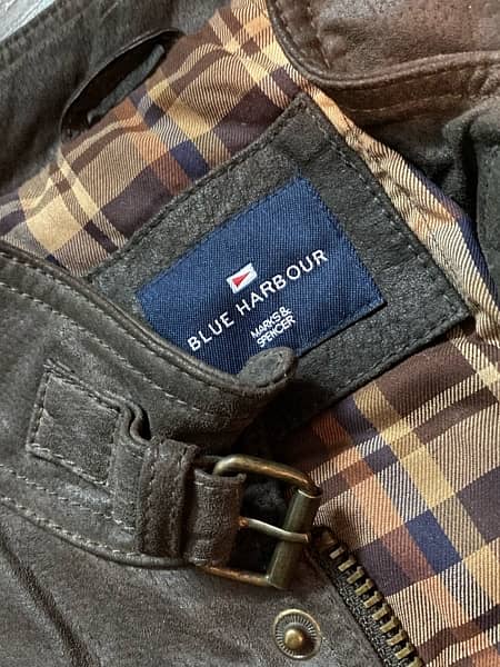 Blue Harbour Marks & Spencer Long Leather Jacket/Coat 2