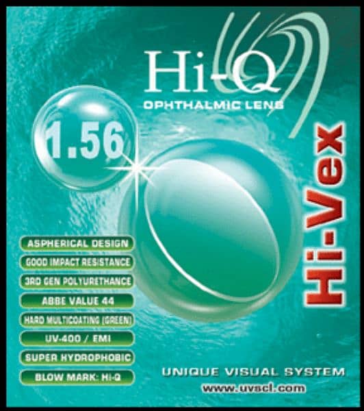 HI-Q three piece Eye Glasses un. breakable (-2.25) (cyl -0.25) 3