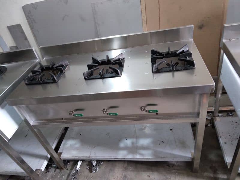 stove 3 burners size 24x43 stainless Steel non magnet 2