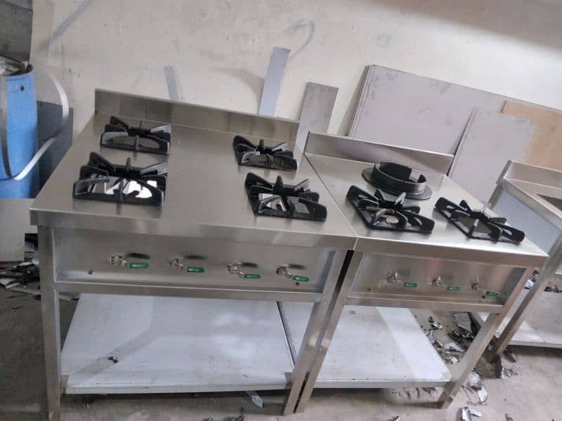 stove 3 burners size 24x43 stainless Steel non magnet 9