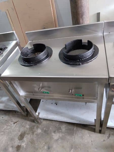 stove 3 burners size 24x43 stainless Steel non magnet 10